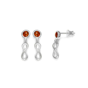 Boucles d'oreilles en argent et ambre