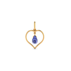 Pendentif en or, tanzanite