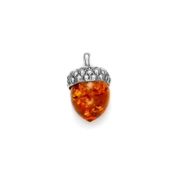 Pendentif en argent et ambre