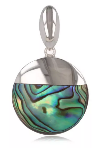 Pendentif en argent, nacre d'abalone