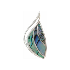 Pendentif en argent, nacre d'abalone